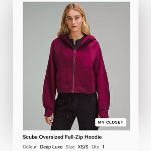 Lululemon Scuba Oversized Full Zip Hoodie